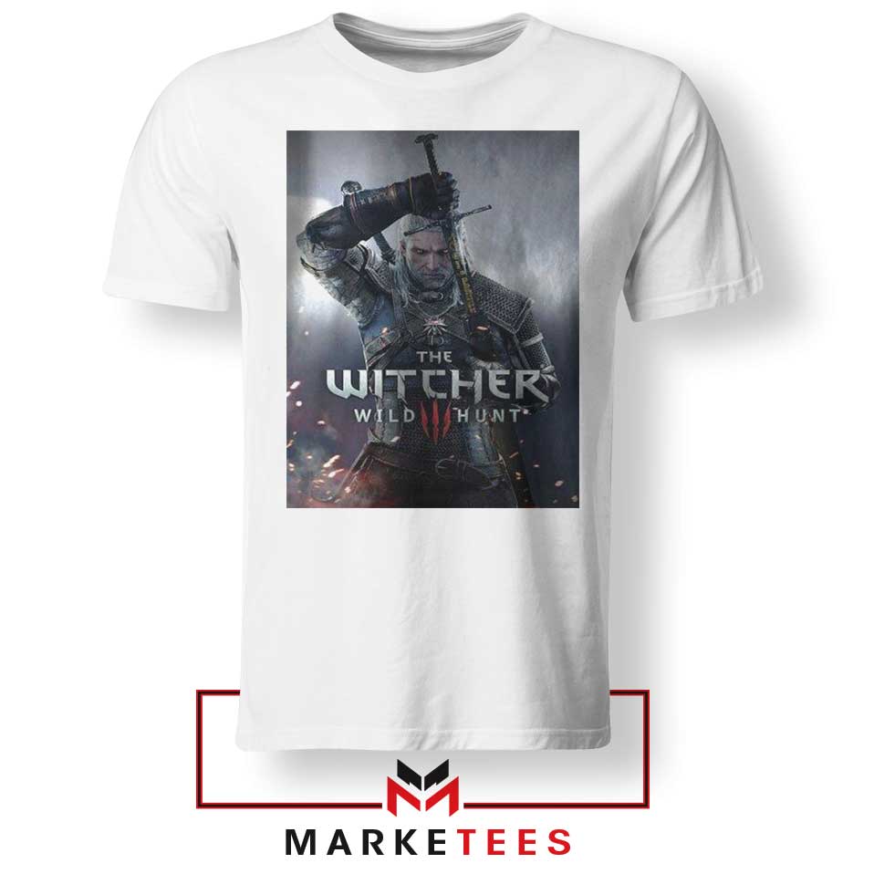 Geralt Witcher Wild Hunt Tshirt Video Game S-3XL