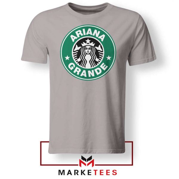 Ariana Starbucks Parody Sport Grey Tee Shirt