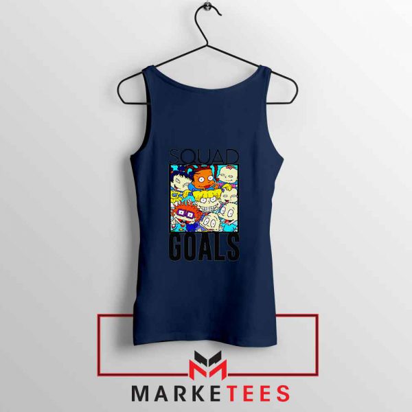 Rugrats Squad Goals Navy Blue Tank Top