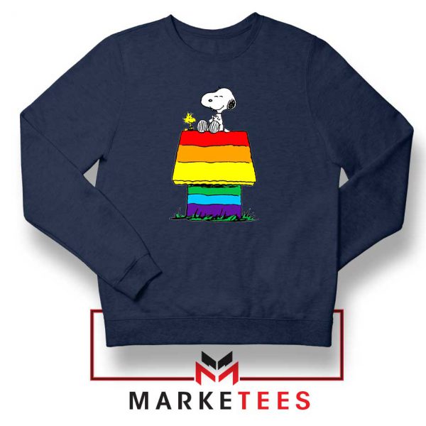 Pride Snoopy Navy Blue Sweatshirt