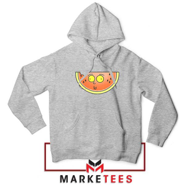 Funny Watermelon Morty Grey Hoodie