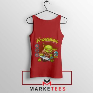 A Stylish Baby Yoda Froggies Red Tank Top