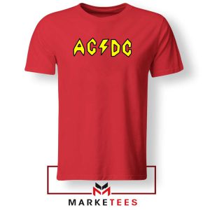 ACDC Logo Characters MTV Series Red Tshirt