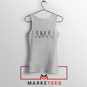 Abby Road Funny Music Band Grey Tank Top