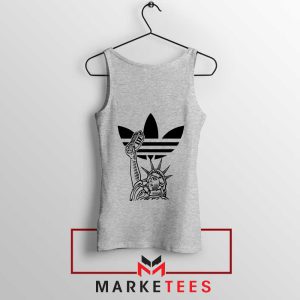 American Symbol Freedom Three Stripes Grey Tank Top