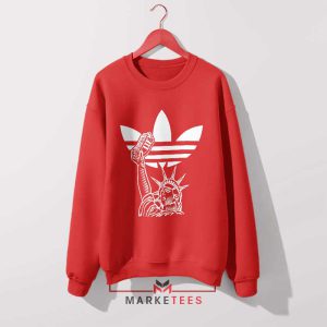 American Symbol Freedom Three Stripes Red Sweatshirt