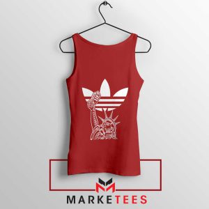 American Symbol Freedom Three Stripes Red Tank Top