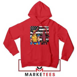 Bad Deadpool 3 and Wolverine Red Hoodie