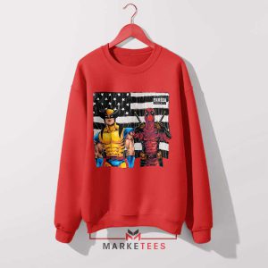 Bad Deadpool 3 and Wolverine Red Sweatshirt