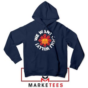 Barney Face Red Hot Chili Peppers Navy Hoodie