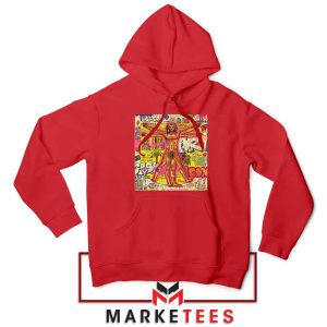 Bitcoin Vitruvian Man Meme Red Hoodie