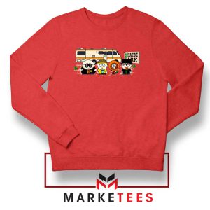 Cartoon Breaking Park Parody Red Sweatshirt