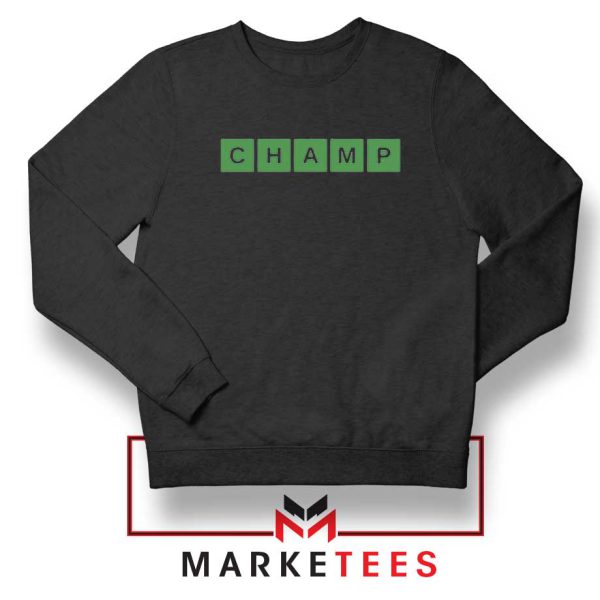 Champ Wordle Game Black Hoodie (2)