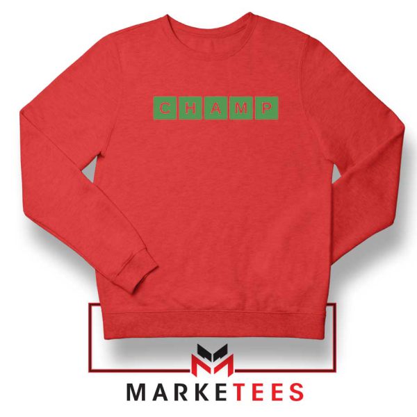 Champ Wordle Game Red Hoodie (2)