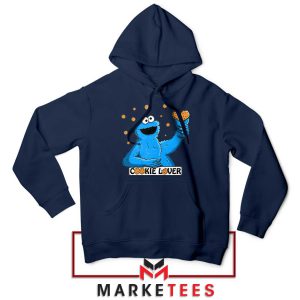 Cute and Soft Cookie Monster Hand Navy Hoodie