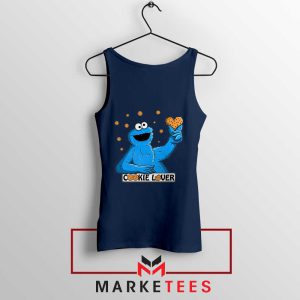 Cute and Soft Cookie Monster Hand Navy Tank Top