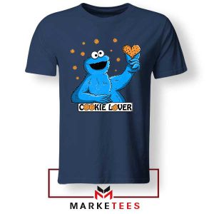 Cute and Soft Cookie Monster Hand Navy Tshirt