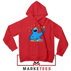 Cute and Soft Cookie Monster Hand Red Hoodie