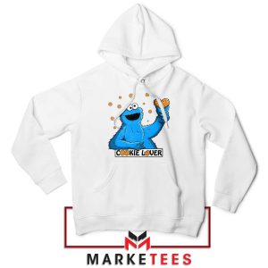 Cute and Soft Cookie Monster Hand White Hoodie