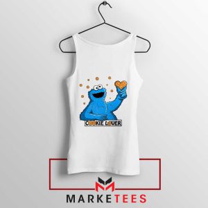 Cute and Soft Cookie Monster Hand White Tank Top