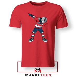 Dabbing Hockey Player Funny Red Tshirt