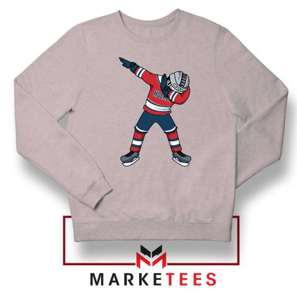 Dabbing Hockey Player Funny Sport Grey Sweatshirt