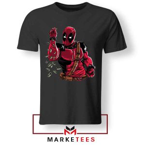 Deadpool 3 With Salt Bae Funny Black Tshirt