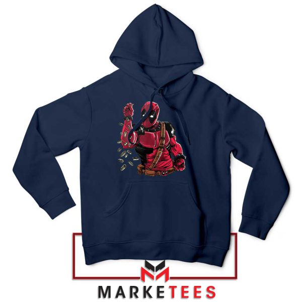 Deadpool 3 With Salt Bae Funny Navy Hoodie