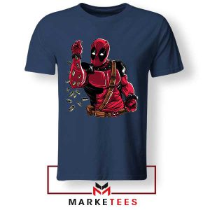 Deadpool 3 With Salt Bae Funny Navy Tshirt