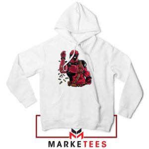 Deadpool 3 With Salt Bae Funny White Hoodie