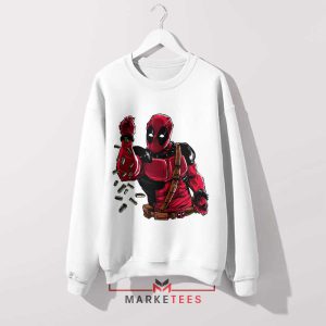 Deadpool 3 With Salt Bae Funny White Sweatshirt