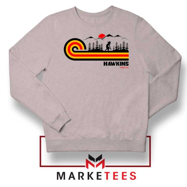 Demogorgons Hawkins Indiana Grey Sweatshirt