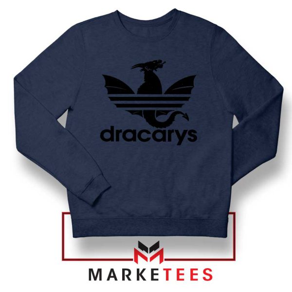 Dracarys Dragon Logo Parody Navy Sweatshirt