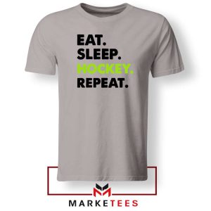 Eat Sleep Hockey Repeat Grey Tshirt