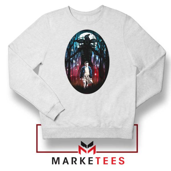 Eleven The Demogorgon Monster White Sweatshirt