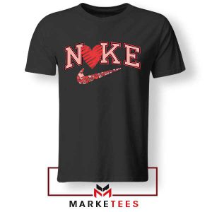 Get Ready for Valentine's Day Nike Logo Black Tshirt