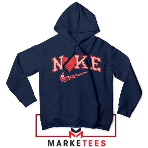 Get Ready for Valentine's Day Nike Logo Navy Hoodie