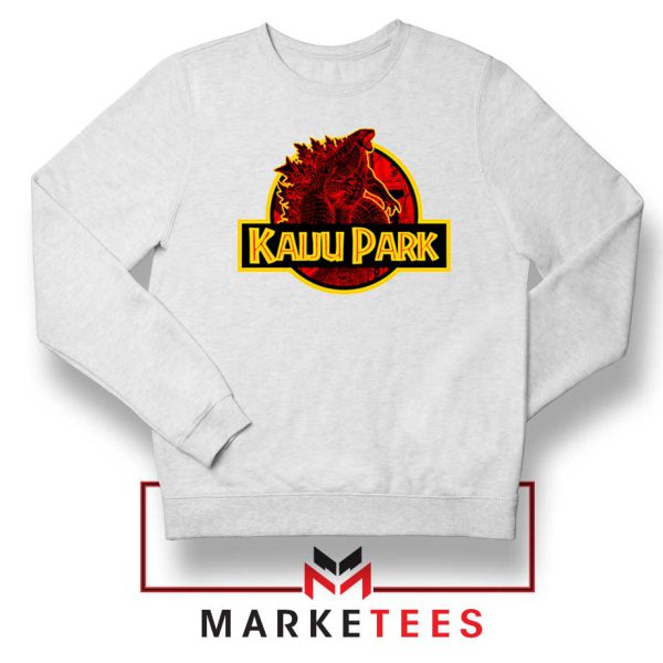 Godzilla Kaiju Park Monster White Sweatshirt
