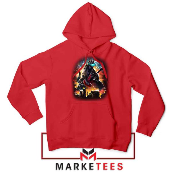 Godzilla Solos Rock Guitar Red Hoodie