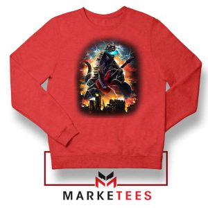 Godzilla Solos Rock Guitar Red Sweatshirt