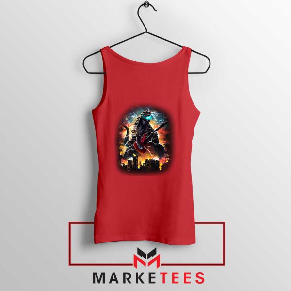 Godzilla Solos Rock Guitar Red Tank Top