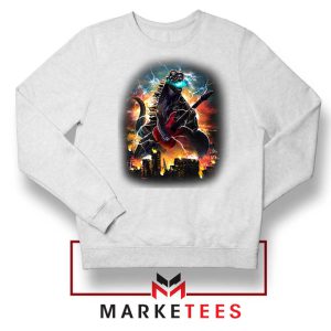 Godzilla Solos Rock Guitar White Sweatshirt