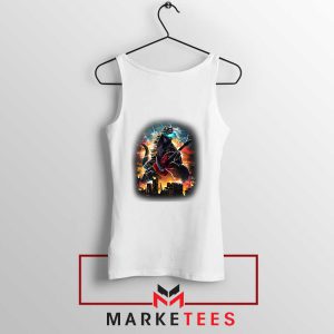 Godzilla Solos Rock Guitar White Tank Top