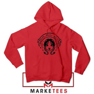 Goth Girls Club Wednesday Addams Red Hoodie