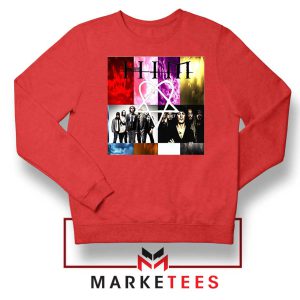 HIM Rock Band Graphic Red Sweatshirt