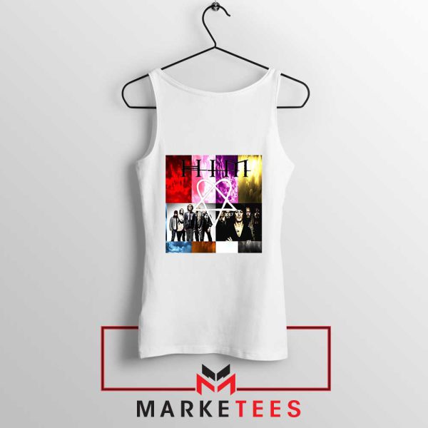 HIM Rock Band Graphic White Tank Top