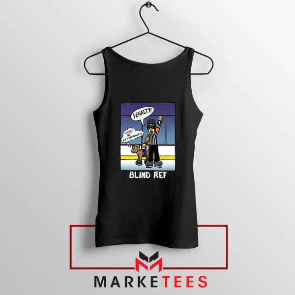 Hockey Humor Graphic Black Tank Top