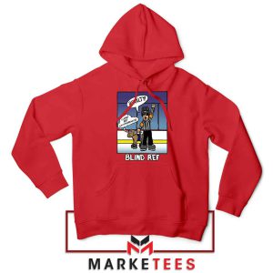 Hockey Humor Graphic Red Hoodie