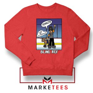 Hockey Humor Graphic Red Sweatshirt