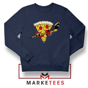 ce Hockey Pizza Funny Navy Sweatshirt